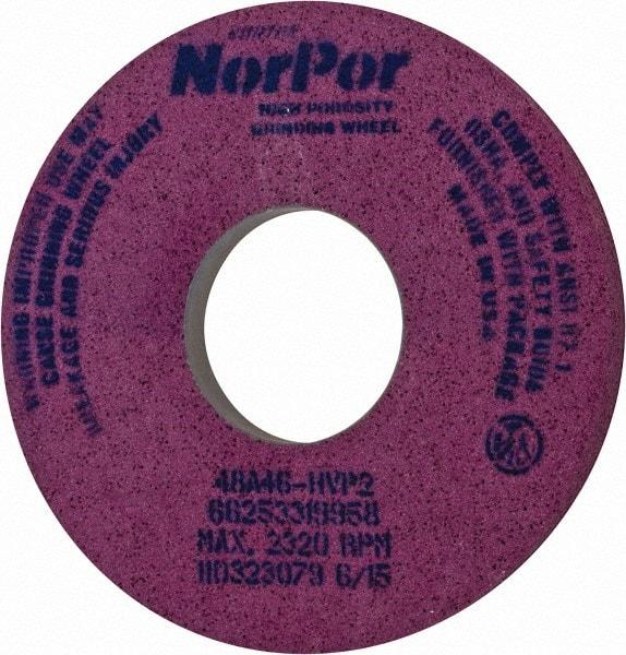 Norton - 14" Diam x 5" Hole x 1-1/2" Thick, H Hardness, 46 Grit Surface Grinding Wheel - Aluminum Oxide, Type 5, Coarse Grade, 2,320 Max RPM, Vitrified Bond, One-Side Recess - Apex Tool & Supply