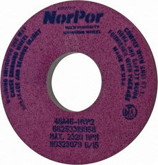 Norton - 14" Diam x 5" Hole x 1-1/2" Thick, H Hardness, 46 Grit Surface Grinding Wheel - Aluminum Oxide, Type 5, Coarse Grade, 2,320 Max RPM, Vitrified Bond, One-Side Recess - Apex Tool & Supply