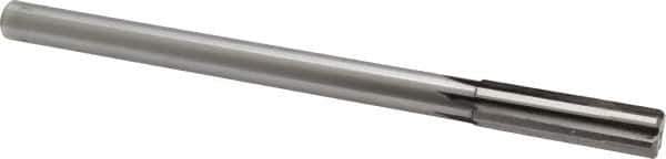 Made in USA - 0.631" Carbide-Tipped 6 Flute Chucking Reamer - Straight Flute, 9/16" Straight Shank, 2-1/4" Flute Length, 9" OAL - Apex Tool & Supply