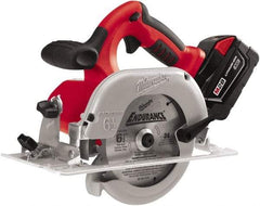Milwaukee Tool - 28 Volt, 6-1/2" Blade, Cordless Circular Saw - 4,200 RPM, 2 Lithium-Ion Batteries Included - Apex Tool & Supply