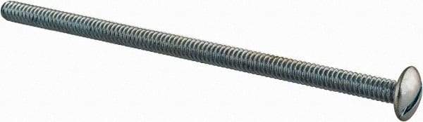 Value Collection - #10-24 UNC, 4" Length Under Head Slotted Drive Machine Screw - Truss Head, Grade 2 Steel, Zinc-Plated Finish, Without Washer - Apex Tool & Supply