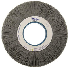 Weiler - 10" OD, 2" Arbor Hole, Crimped Nylon Wheel Brush - 1" Face Width, 3" Trim Length, 0.022" Filament Diam, 3,600 RPM - Apex Tool & Supply