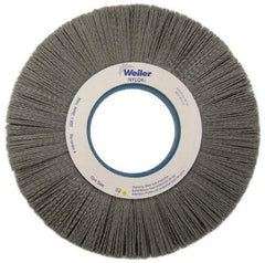 Weiler - 10" OD, 2" Arbor Hole, Crimped Nylon Wheel Brush - 1" Face Width, 3" Trim Length, 0.035" Filament Diam, 3,600 RPM - Apex Tool & Supply