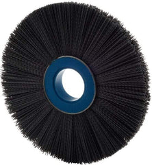 Weiler - 10" OD, 2" Arbor Hole, Crimped Nylon Wheel Brush - 1" Face Width, 3" Trim Length, 0.04" Filament Diam, 3,600 RPM - Apex Tool & Supply