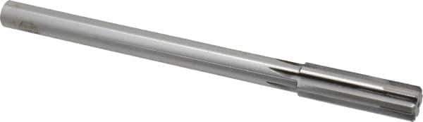 Made in USA - 0.747" Carbide-Tipped 6 Flute Chucking Reamer - Straight Flute, 5/8" Straight Shank, 2-1/2" Flute Length, 9-1/2" OAL - Apex Tool & Supply
