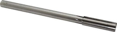 Made in USA - 3/4" Carbide-Tipped 6 Flute Chucking Reamer - Straight Flute, 5/8" Straight Shank, 2-1/2" Flute Length, 9-1/2" OAL - Apex Tool & Supply