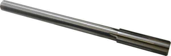 Made in USA - 0.764" Carbide-Tipped 6 Flute Chucking Reamer - Straight Flute, 5/8" Straight Shank, 2-1/2" Flute Length, 9-1/2" OAL - Apex Tool & Supply