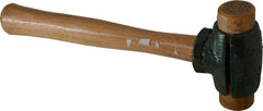 Garland - 1-1/2 Lb Head Rawhide Hammer - 11" OAL, 11" Long Wood Handle - Apex Tool & Supply