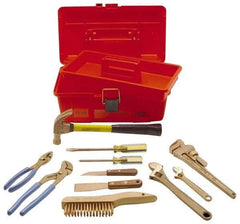 Ampco - 11 Piece Nonsparking Tool Set - Comes in Tool Box - Apex Tool & Supply