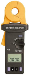 Extech - 1/4 to 1,500 k Ohm, Earth Ground Resistance Tester - 0.001 to 0.002 Resolution - Apex Tool & Supply