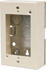 Wiremold - 1 Gang, (2) 1/2" Knockouts, Steel Rectangle Device Box - 4-5/8" Overall Height x 2-7/8" Overall Width x 1-3/8" Overall Depth - Apex Tool & Supply