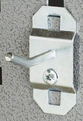 Triton - 3/16" Diam, 1" Long Single Angled End Pegboard Hook - 1-5/8" Projection, 30° Bend, 1/2" Bend Length, Steel - Apex Tool & Supply