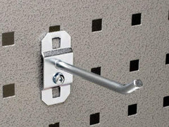 Triton - 3/16" Diam, 4" Long Single Angled End Pegboard Hook - 4-3/4" Projection, 30° Bend, 1/2" Bend Length, Steel - Apex Tool & Supply