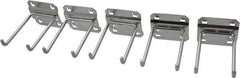 Triton - 3/16" Diam, 3" Long Double Rod 90° End Bend Pegboard Hook - 3-3/8" Projection, 90° Bend, 3/4" Bend Length, Steel - Apex Tool & Supply