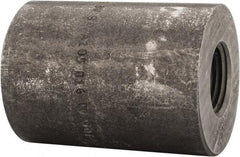 Made in USA - Size 1 x 1/2", Class 3,000, Forged Carbon Steel Black Pipe Reducing Coupling - 3,000 psi, Threaded End Connection - Apex Tool & Supply