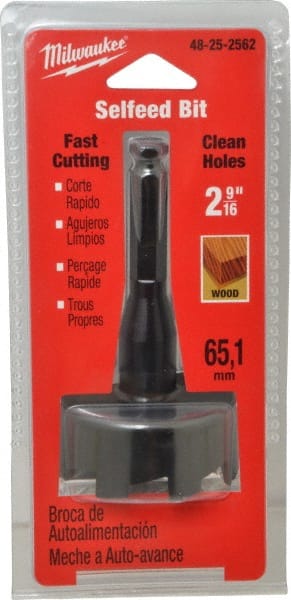 Milwaukee Tool - 2-9/16", 7/16" Hex Shank, Bright Finish, Cobalt Self Feed Drill Bit - Apex Tool & Supply