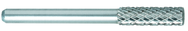 SA-53 -- 5mm x 12mm LOC x 6mm Shank x 50mm OAL Cylindrical Ball Nose Carbide Medium Tough Cut Burr - Apex Tool & Supply