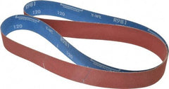 Norton - 1-1/2" Wide x 60" OAL, 120 Grit, Ceramic Abrasive Belt - Ceramic, Fine, Coated, Y Weighted Cloth Backing, Series R981 - Apex Tool & Supply