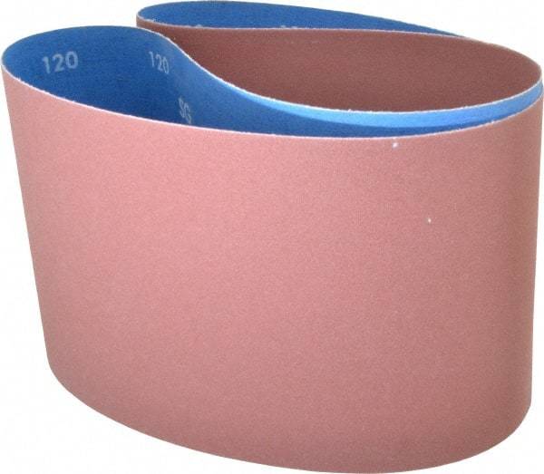Norton - 6" Wide x 48" OAL, 120 Grit, Ceramic Abrasive Belt - Ceramic, Fine, Coated, Y Weighted Cloth Backing, Series R984 - Apex Tool & Supply