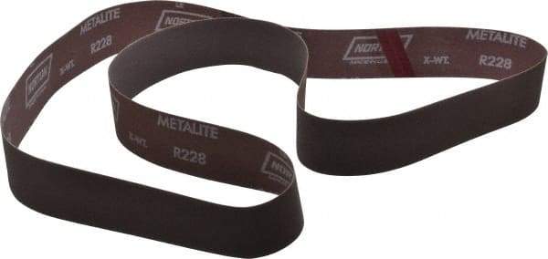 Norton - 2" Wide x 72" OAL, 240 Grit, Aluminum Oxide Abrasive Belt - Aluminum Oxide, Very Fine, Coated, Series R228 - Apex Tool & Supply