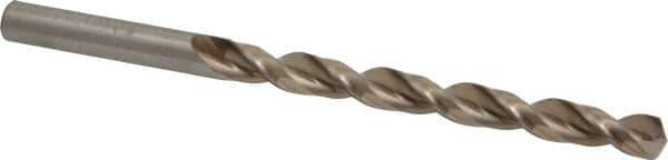 Chicago-Latrobe - Letter G 135° High Speed Steel Jobber Drill - Bright Finish, Right Hand Cut, Parabolic Flute, Straight Shank, 4-1/8" OAL, Notched Point - Apex Tool & Supply