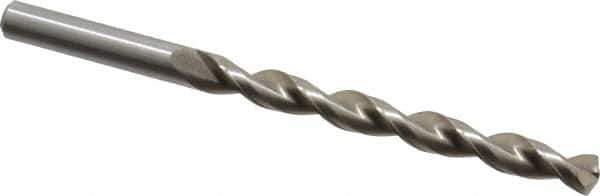 Chicago-Latrobe - Letter K 135° High Speed Steel Jobber Drill - Bright Finish, Right Hand Cut, Parabolic Flute, Straight Shank, 4-1/4" OAL, Notched Point - Apex Tool & Supply