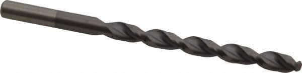 Chicago-Latrobe - Letter E (1/4) 135° High Speed Steel Jobber Drill - TiCN Finish, Right Hand Cut, Parabolic Flute, Straight Shank, 4" OAL, Notched Point - Apex Tool & Supply