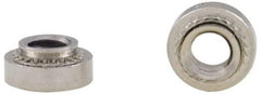 Electro Hardware - #6-32, 0.0299" Min Panel Thickness, Round Head, Clinch Captive Nut - 0.28" Head Diam, 0.1875" Mounting Hole Diam, 0.07" Head Height, Passivated Stainless Steel - Apex Tool & Supply