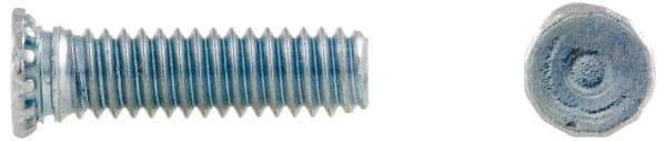 Electro Hardware - 10-32 Thread, 1-1/4" OAL, 0.04" Min Panel Thickness, Steel Captive Stud - Zinc Plated, C1005 to C1018 Grade, 0.1" Head Height - Apex Tool & Supply