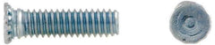 Electro Hardware - 10-32 Thread, 1-1/4" OAL, 0.04" Min Panel Thickness, Steel Captive Stud - Zinc Plated, C1005 to C1018 Grade, 0.1" Head Height - Apex Tool & Supply