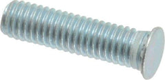 Electro Hardware - 10-32 Thread, 3/4" OAL, 0.04" Min Panel Thickness, Steel Captive Stud - Zinc Plated, C1005 to C1018 Grade, 0.1" Head Height - Apex Tool & Supply