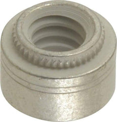 Electro Hardware - 1/4-20, 0.0599" Min Panel Thickness, Round Head, Broach Captive Nut - 0.437" Head Diam, 0.328" Mounting Hole Diam, 0.235" Head Height, Tin Plated Steel - Apex Tool & Supply
