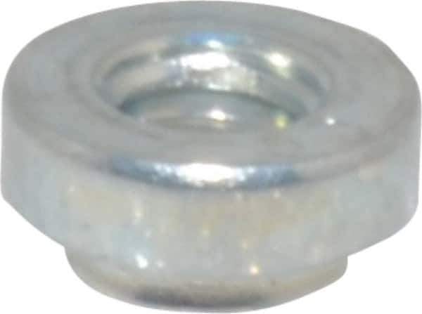 Electro Hardware - #8-32, 0.056" Min Panel Thickness, Round Head, Clinch Captive Nut - 0.31" Head Diam, 0.213" Mounting Hole Diam, 0.09" Head Height, Zinc Plated Steel - Apex Tool & Supply