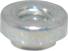 Electro Hardware - #8-32, 0.056" Min Panel Thickness, Round Head, Clinch Captive Nut - 0.31" Head Diam, 0.213" Mounting Hole Diam, 0.09" Head Height, Zinc Plated Steel - Apex Tool & Supply