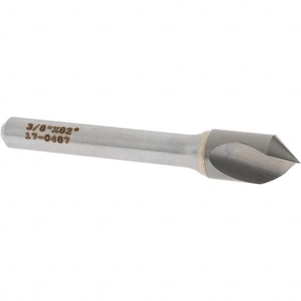 OSG - 3/8" Head Diam, 1/4" Shank Diam, 1 Flute 82° Solid Carbide Countersink - Apex Tool & Supply