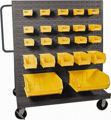 Durham - 2,000 Lb Capacity Steel A-Frame Truck - Steel Deck, 48" OAW, Phenolic Casters - Apex Tool & Supply
