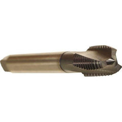 Emuge - M20x2.50 Metric 3 Flute 6HX Modified Bottoming Spiral Flute Tap - Cobalt, TiCN Finish, 140mm OAL, Right Hand Flute, Right Hand Thread, Series Rekord DF - Apex Tool & Supply