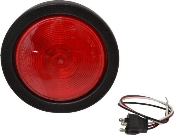 Peterson - 4" Long, 25 Watt, 2.1 Amp, Red Sealed Lighting Stop, Turn & Tail Light - 12 Volts, Includes Grommet, Light & Pigtail - Apex Tool & Supply