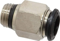 Alpha Technologies - 10mm Outside Diam, 1/4 Universal, Nickel Plated Brass Push-to-Connect Tube Male Connector - 250 Max psi, Tube to Universal Thread Connection, Buna O-Ring - Apex Tool & Supply