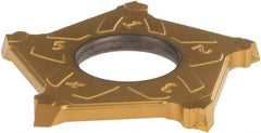 Iscar - PENTA C IC808G Grade, 0.118" Cutting Width, Carbide Cutoff Insert - 15° Right Hand Lead Angle, 0.008" Cnr Rad, TiAlN/AlTiN/TiN Coated, Other End - Apex Tool & Supply