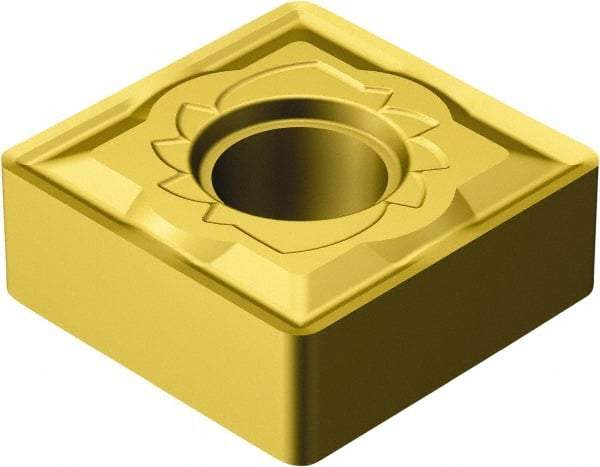 Sandvik Coromant - SNMG432 SM Grade S05F Carbide Turning Insert - TiCN/Al2O3/TiN Finish, 90° Square, 1/2" Inscr Circle, 3/16" Thick, 1/32" Corner Radius - Apex Tool & Supply