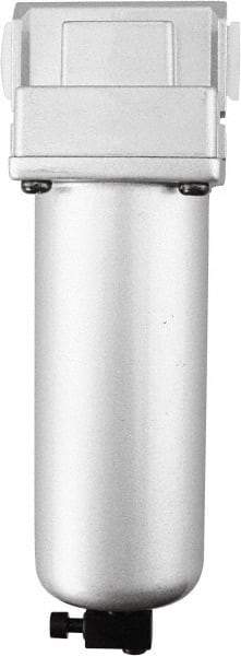 PRO-SOURCE - 1/2" Port, 8.82" High x 2-3/4" Wide, Standard FRL Filter with Aluminum Bowl & Manual Drain - 125 SCFM, 290 Max psi, 140°F Max, Modular Connection, 3 oz Bowl Capacity - Apex Tool & Supply