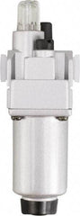 PRO-SOURCE - 1/4" NPT, 290 Max psi Intermediate Modular Lubricator - Aluminum Bowl, Aluminum Die Cast Body, 58 CFM, 140°F Max Temp, 2.16" Wide x 8.07" High - Apex Tool & Supply