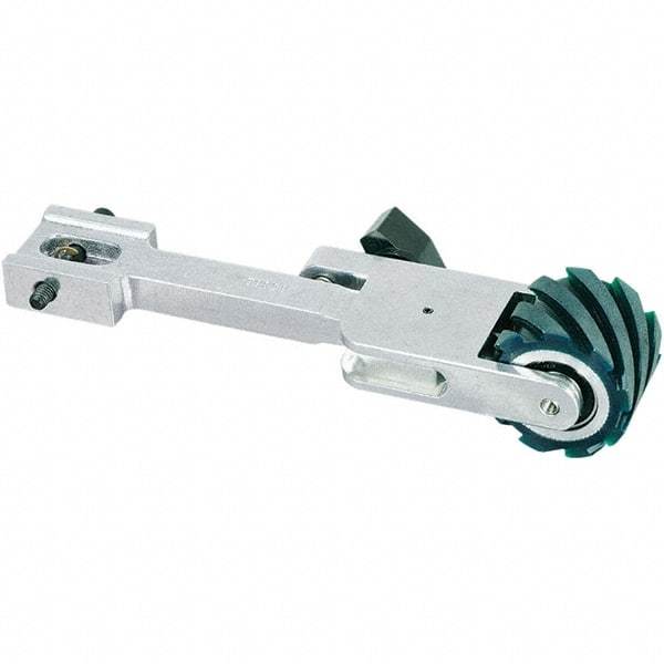 Dynabrade - 2" Wide Contact Arm - 72" Belt Length x 2" Belt Width, Serrated, Urethane, 70" Contact Wheel Diam - Apex Tool & Supply
