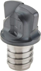 Iscar - MM FF Grade IC908 Carbide End Milling Tip Insert - TiAlN Finish, 2 Flutes, 16mm Cutting Diam, 1.1mm Depth of Cut, 13.5mm Extension, 0.118" Cnr Rad - Apex Tool & Supply