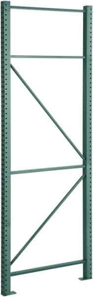 Steel King - 34,830 Lb Capacity Heavy-Duty Framing Upright Pallet Storage Rack - 3" Wide x 144" High x 42" Deep, Green - Apex Tool & Supply