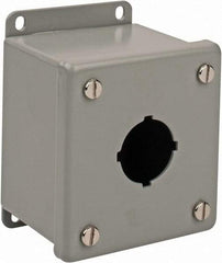 nVent Hoffman - 1 Hole, 1.2 Inch Hole Diameter, Steel Pushbutton Switch Enclosure - 4-1/2 Inch High x 3.47 Inch Wide x 2-3/4 Inch Deep, 12, 13 NEMA Rated - Apex Tool & Supply