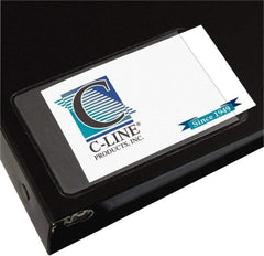 C-LINE - 10 Piece Business Card/ID Protectors - 3-1/2" High x 2" Wide - Apex Tool & Supply