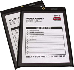 C-LINE - 25 Piece Clear Stitched Shop Ticket Holder - 11" High x 8-1/2" Wide - Apex Tool & Supply