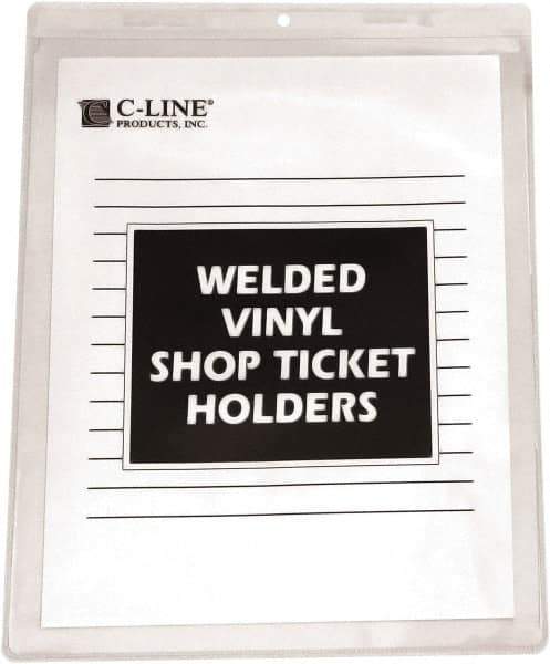 C-LINE - 50 Piece Clear Shop Ticket Holder - 12" High x 9" Wide - Apex Tool & Supply